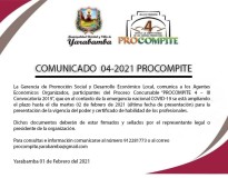 COMUNICADO 004-2021 PROCOMPITE